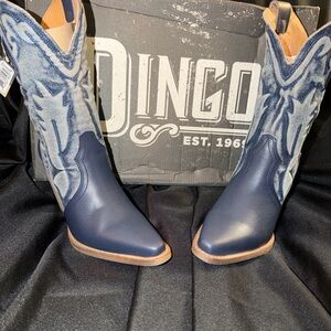 Dingo Women's Tipsy Blue and Tan Heeled Boots - New